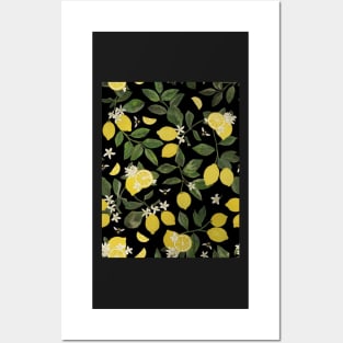 Lemon Demon Flowers Pattern Posters and Art